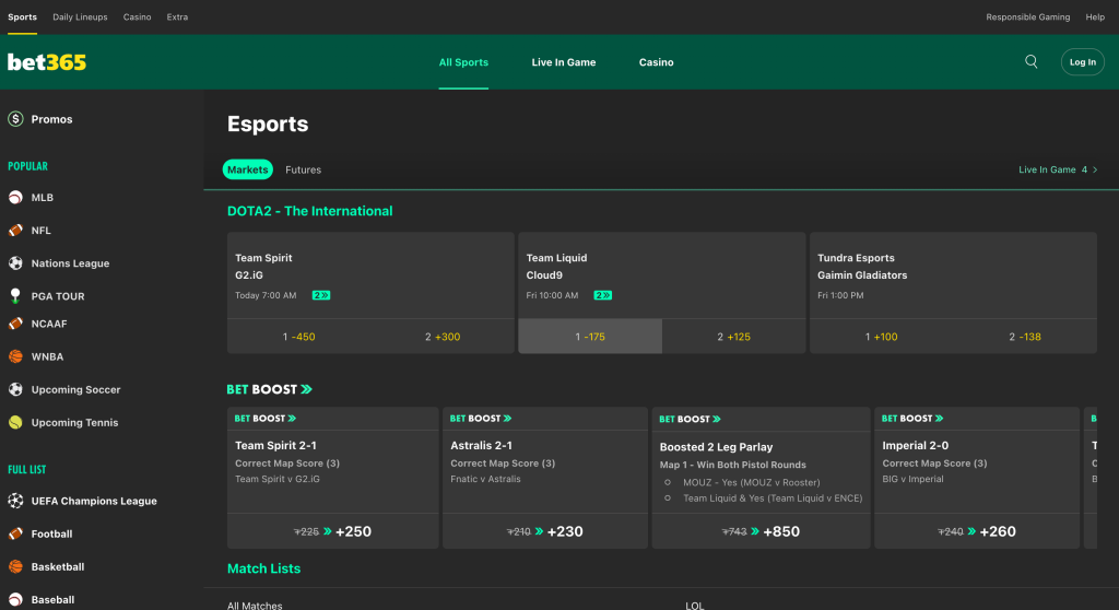 ESports Games Coverage Beyond CS2 in BET365